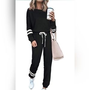 2 Pieces Long Sleeve Loungewear Sweatsuit